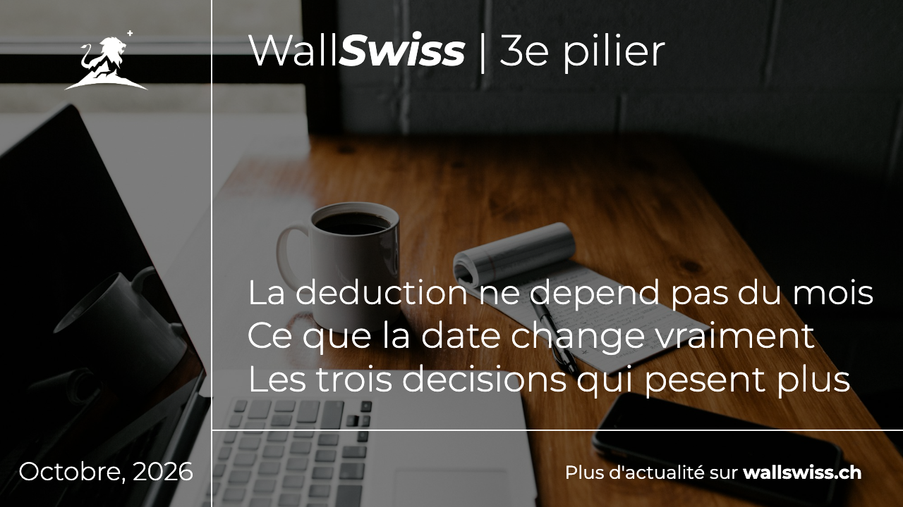 Effet de la date de versement du pilier 3a sur la deduction fiscale et sur le rendement