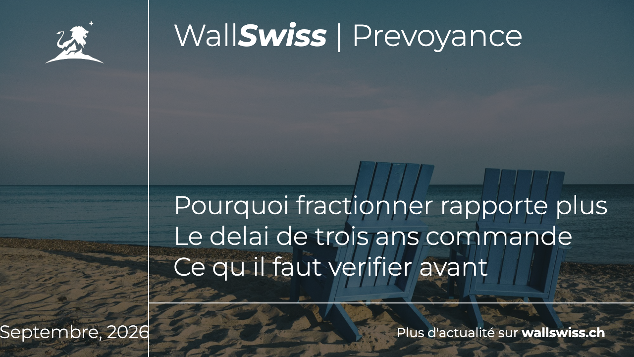 Calendrier optimal des rachats de deuxieme pilier et effet du fractionnement sur l economie d impot